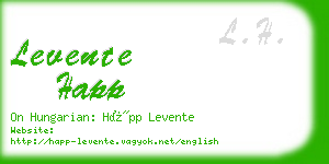 levente happ business card